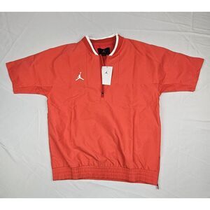 Jordan Nike Men's Size Med. Woven 1/2 Zip Pullover Jacket Short Sleeve Baseball.